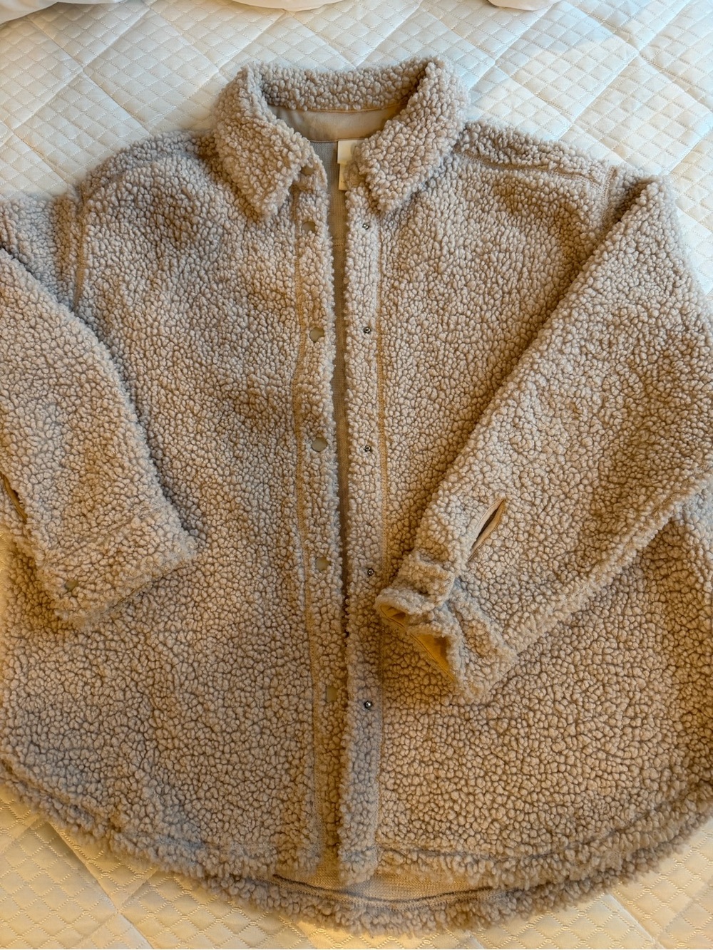 H&M Cream Teddy Sherpa Jacket